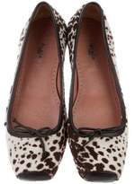 Thumbnail for your product : Alaia Square-Toe Ponyhair Flats