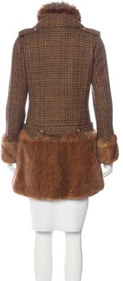 Chanel Tweed Fantasy Fur Coat
