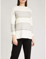 St John Striped cashmere-blend jumper