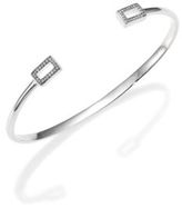Thumbnail for your product : Ippolita Stella Diamond & Sterling Silver Rectangle Huggie Cuff Bracelet