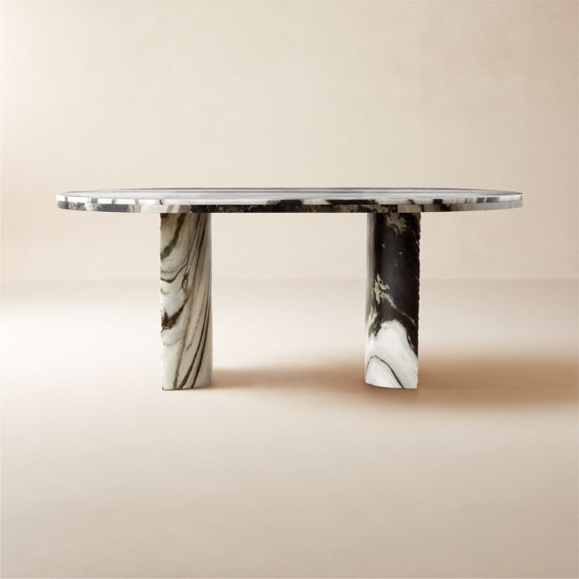 Julius 72 Oval Marble Dining Table