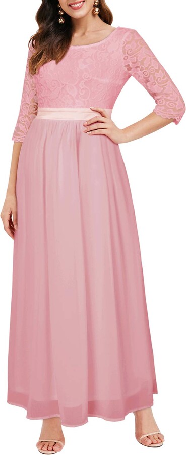 long pink frock