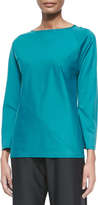 Thumbnail for your product : Shamask Long-Sleeve Jersey Spiral Tunic T-Shirt, Teal