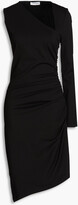 Thumbnail for your product : Halston Skyler one-sleeve asymmetric crepe midi dress