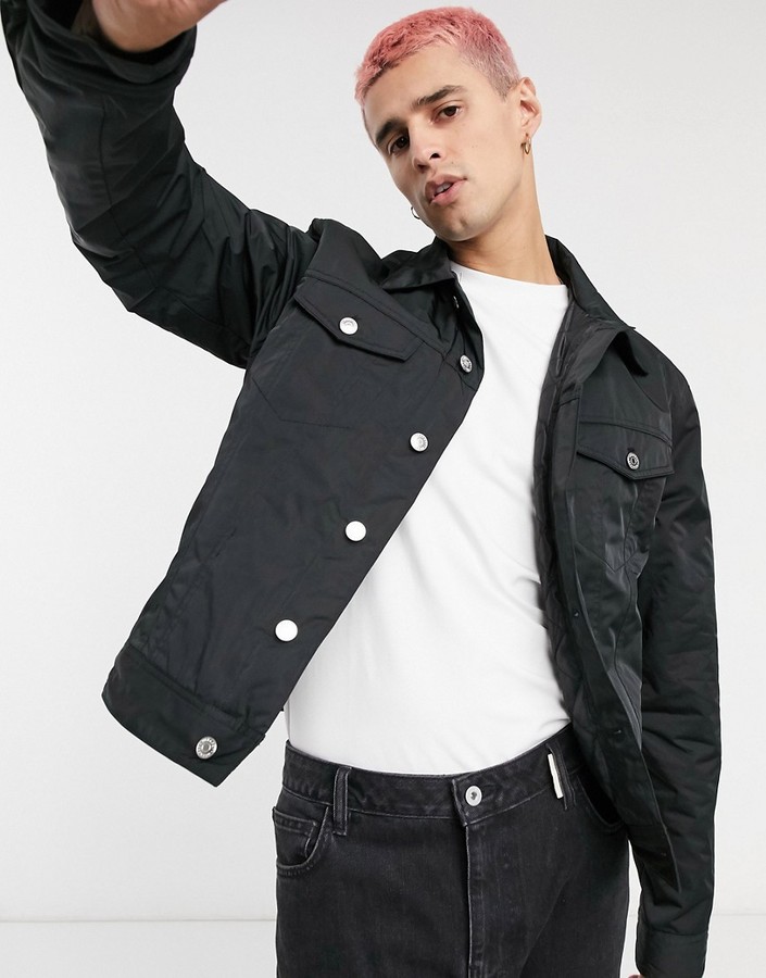Weekday Milton Nylon Jacket in black - ShopStyle