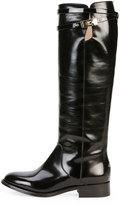 Thumbnail for your product : Jimmy Choo Hyson Belted Leather Knee Boot, Black
