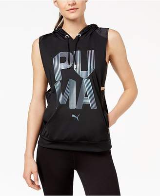 Puma Punch Metallic-Logo Hoodie Vest