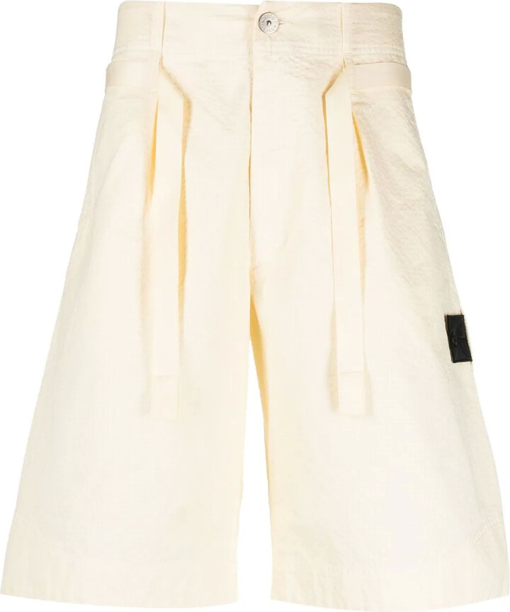 Stone Island Shadow Project Compass-patch chino shorts