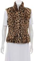 Thumbnail for your product : Adrienne Landau Fur Printed Vest w/ Tags
