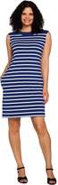 Thumbnail for your product : Denim & Co. Striped Boat Neck Dress