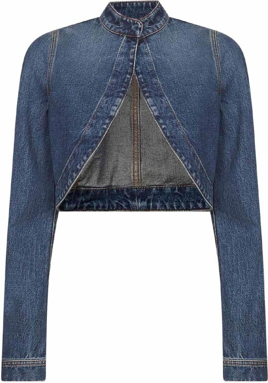 Alaia Denim Cropped Jacket