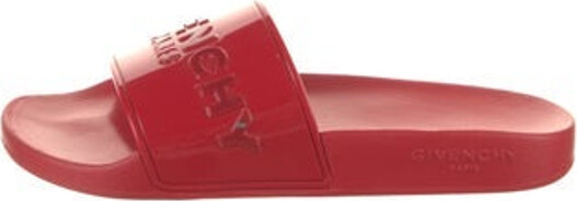 Givenchy Rubber Slides Red Includes Dust Bag Designer