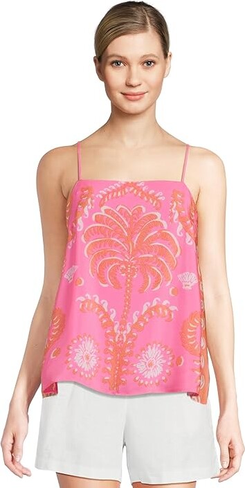 Lilly Pulitzer Jesslyn Top Women's Clothing Sunkissed Pink Breezy