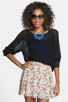 Thumbnail for your product : Lush Floral Print Woven Skater Skirt (Juniors)