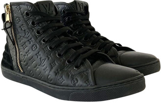 Louis Vuitton LV Brown Monogram Air Jordan High Top Shoes Sneakers - Tagotee