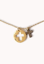 Thumbnail for your product : Forever 21 cross charm necklace
