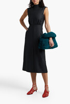 Thumbnail for your product : Ganni Lace-up tweed midi dress
