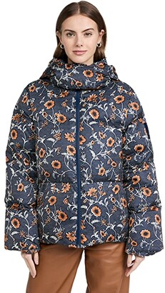 Tory Burch Printed Hooded Down Jacket - ShopStyle