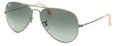 Thumbnail for your product : Ray-Ban RB3025 Large Aviator 029/71 Matte Gunmetal Metal Sunglasses Grey Gradient Lens-55mm