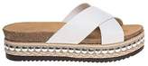 Thumbnail for your product : Sole New Womens White Easton Leather Sandals Platforms Slip On