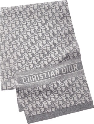 Christian Dior Oblique Cashmere-Blend Scarf