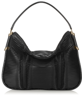 Thumbnail for your product : Jimmy Choo Zoe Black Pleated Coated Fabric Shoulder Bag