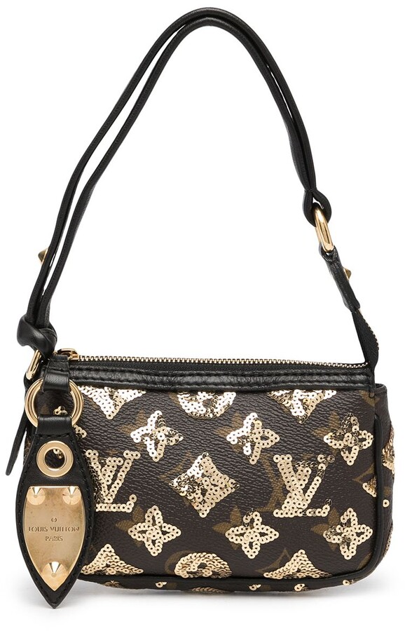Louis Vuitton 2009 Pre-owned Mini Monogram Sequin Pochette Accessoires Handbag