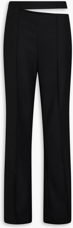 Róhe Cutout wool-crepe flared pants