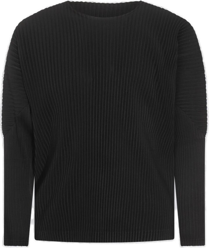 Homme Plissé Issey Miyake Plissé-Effect Crewneck T-Shirt