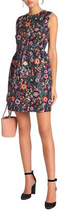 RED Valentino Flared Floral-print Faille Mini Dress