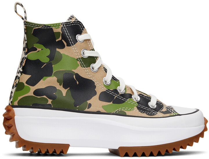 Converse Beige Camouflage Run Star Hike High Sneakers - ShopStyle Hiking  Boots