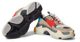 Thumbnail for your product : Balenciaga Triple S Split Mesh, Nubuck And Leather Sneakers - Men - Multi
