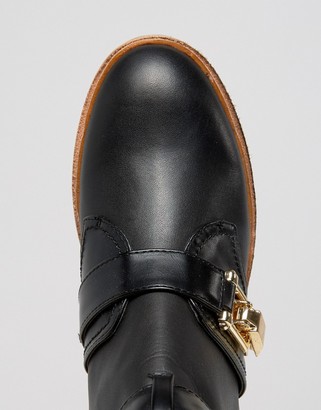 Aldo Buckle Detail Flat Chelsea Boots