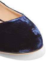 Thumbnail for your product : Gianvito Rossi Velvet Ballet Flats - Navy
