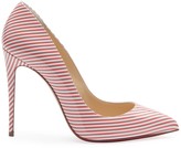 Thumbnail for your product : Christian Louboutin Pigalle Follies 100mm Striped Red Sole Pumps