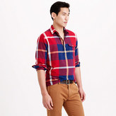 Thumbnail for your product : J.Crew Herringbone flannelpopover shirt in classic navy plaid