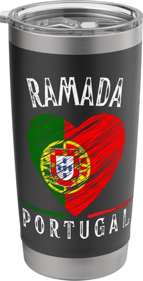 I Love Portugal Ramada Designs Portugal Flag Heart Ramada City Stainless Steel Insulated Tumbler