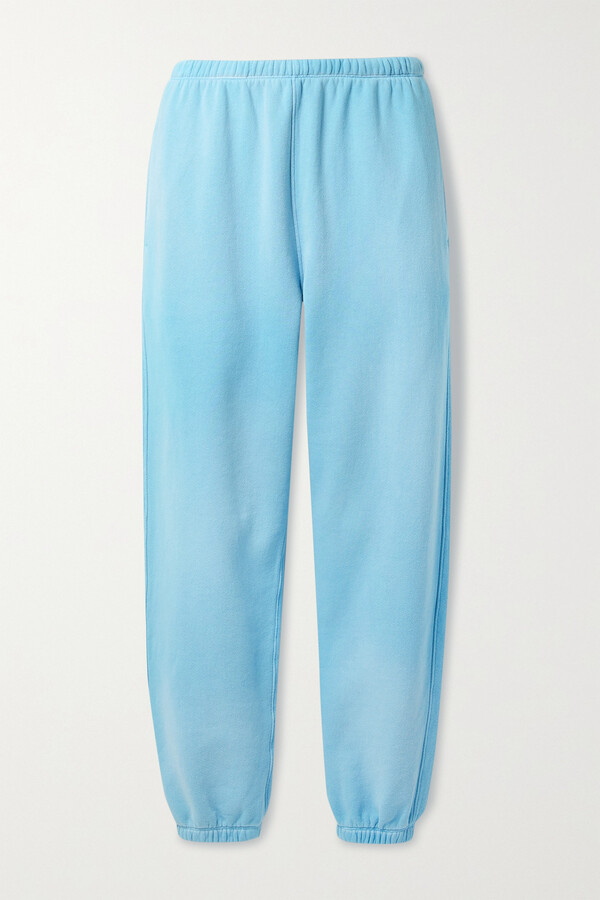 RE/DONE + Hanes 80s Cotton-jersey Track Pants - Blue - ShopStyle