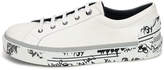 Thumbnail for your product : Lanvin Men's Leather Graffiti-Sole Derby Sneakers, White