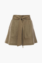 Thumbnail for your product : Isolda Belted Linen And Cotton-blend Shorts