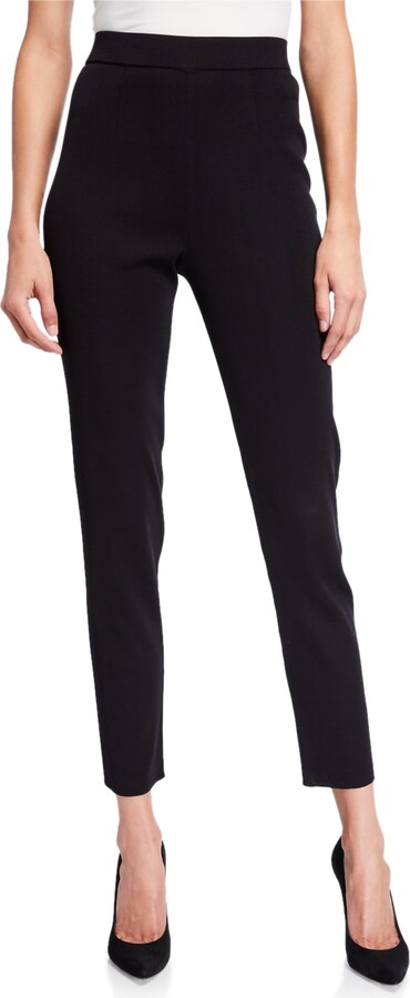 Slim-Leg Pull-on Ankle Pants