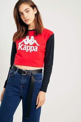Kappa Red Colour-Block Long Sleeve T-Shirt