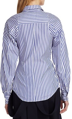 Victoria Beckham Butterfly Collar Striped Shirt