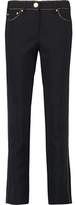 Thumbnail for your product : Moschino Embellished Crepe Straight-Leg Pants
