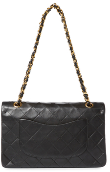Chanel Vintage Black Quilted Lambskin Classic Flap Medium