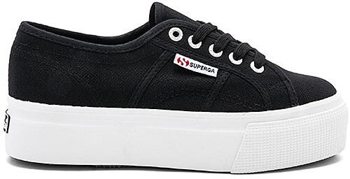 superga black platform sneakers