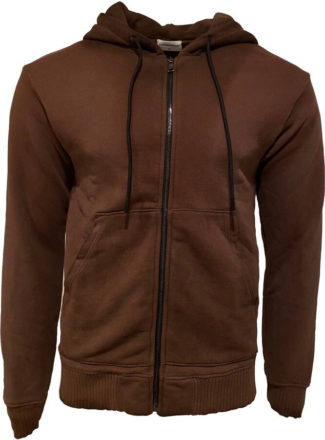 Cotton Citizen Men's Bronx Zip Hoodie In Coffee Mix
