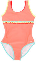 Thumbnail for your product : Chloé Kids zig zag detail swimsuit