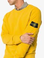 Thumbnail for your product : Stone Island Yellow Crew Neck Logo Patch Cotton Sweatshirt