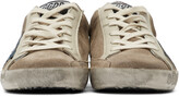 Thumbnail for your product : Golden Goose Beige & Blue Suede Superstar Sneakers